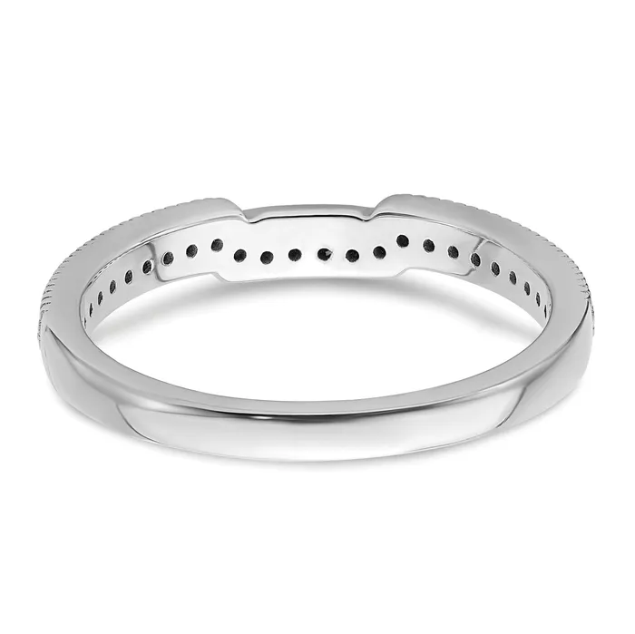 015ct CZ Solid Real 14k White Polished Matching Wedding Wedding Band Ring Goldia Rings