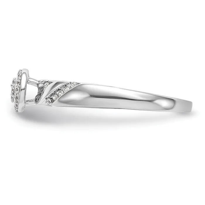 016ct CZ Solid Real 14K White Gold Complete Trio Cluster Engagement Ring Goldia Rings