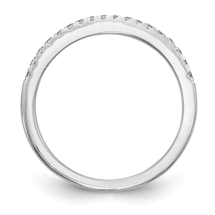 018ct CZ Solid Real 14k White Gold Wedding Wedding Band Ring Goldia Rings