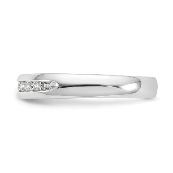 023ct CZ Solid Real 14K White Gold 9Stone Channel Wedding Band Ring Goldia Rings