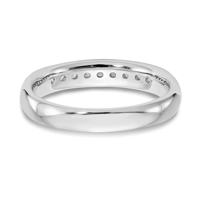 023ct CZ Solid Real 14K White Gold 9Stone Channel Wedding Band Ring Goldia Rings