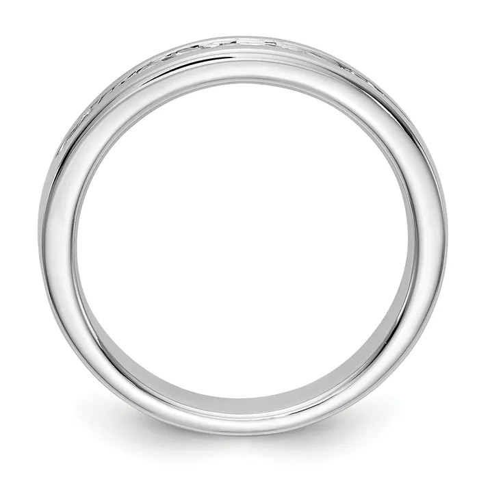 025ct CZ Solid Real 14K White Gold 919mm Stone ladies Wedding Band Ring Goldia Rings