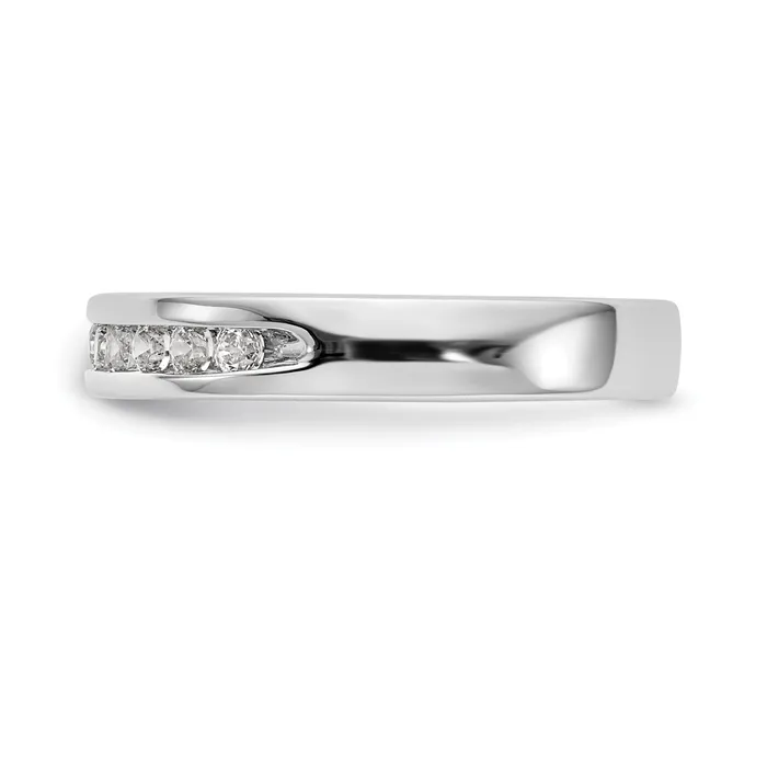 025ct CZ Solid Real 14K White Gold 919mm Stone ladies Wedding Band Ring Goldia Rings