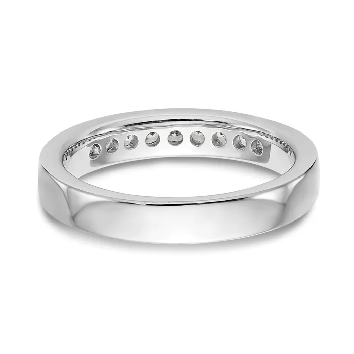 025ct CZ Solid Real 14K White Gold 919mm Stone ladies Wedding Band Ring Goldia Rings