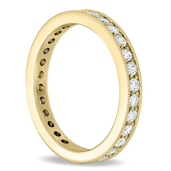 075 CT TW Certified Natural Diamond Eternity Wedding Band in Solid 18K Gold GSI2 Goldia PreStyled Sets 075 CT TW Certified Natural Diamond Eternity Wedding Band in Solid 18K Gold GSI2 Goldia PreStyled Sets