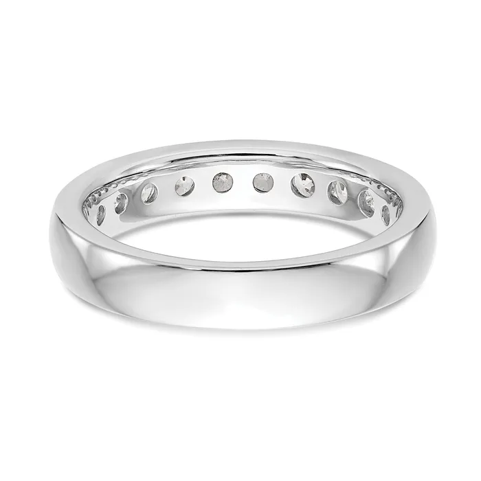 079ct CZ Solid Real 14K White Gold 10Stone Channel Wedding Band Ring Goldia Rings