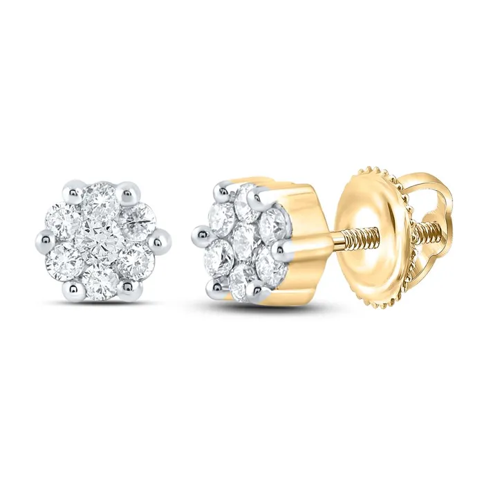 16CTDiamond FLOWER EARRINGS gndatlanta Earrings