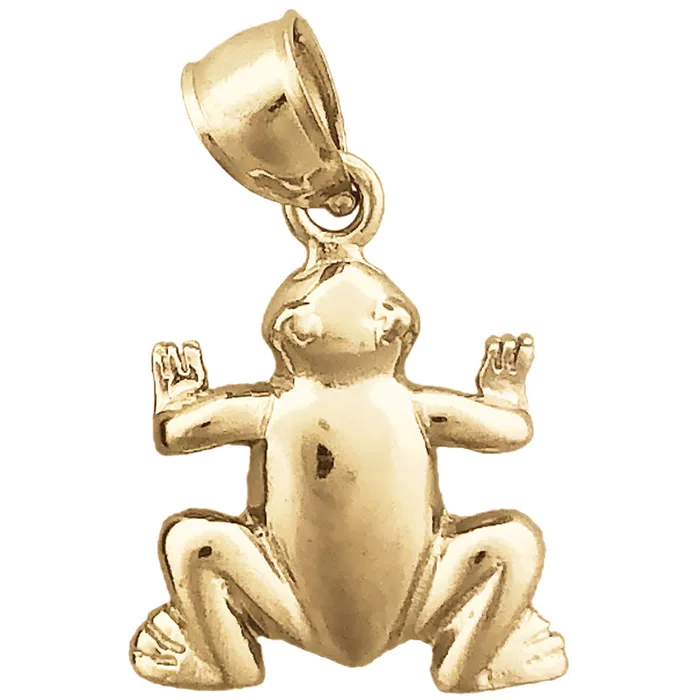 14K Gold Frog Charm Goldia Charm Necklaces