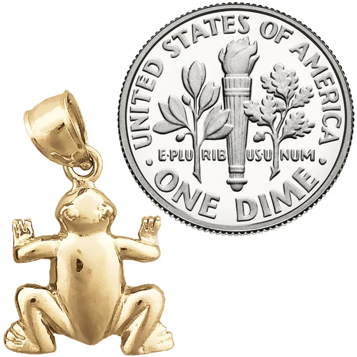 14K Gold Frog Charm Goldia Charm Necklaces