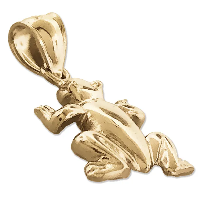 14K Gold Frog Charm Goldia Charm Necklaces