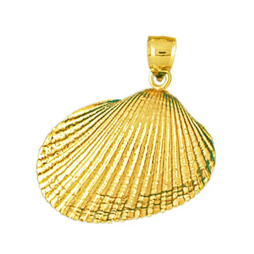 14K Gold Marine Mollusc Clam Shell Pendant Goldia PreStyled Sets