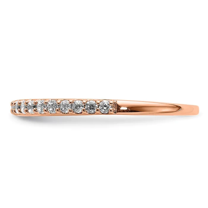 14k Rose Gold Polished Real Diamond Band Goldiacom Rings