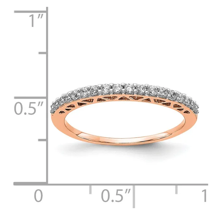 14k Rose Gold Polished Real Diamond Band Goldiacom Rings
