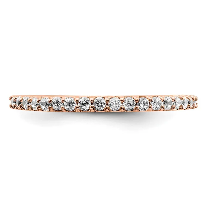 14k Rose Gold Polished Real Diamond Band Goldiacom Rings