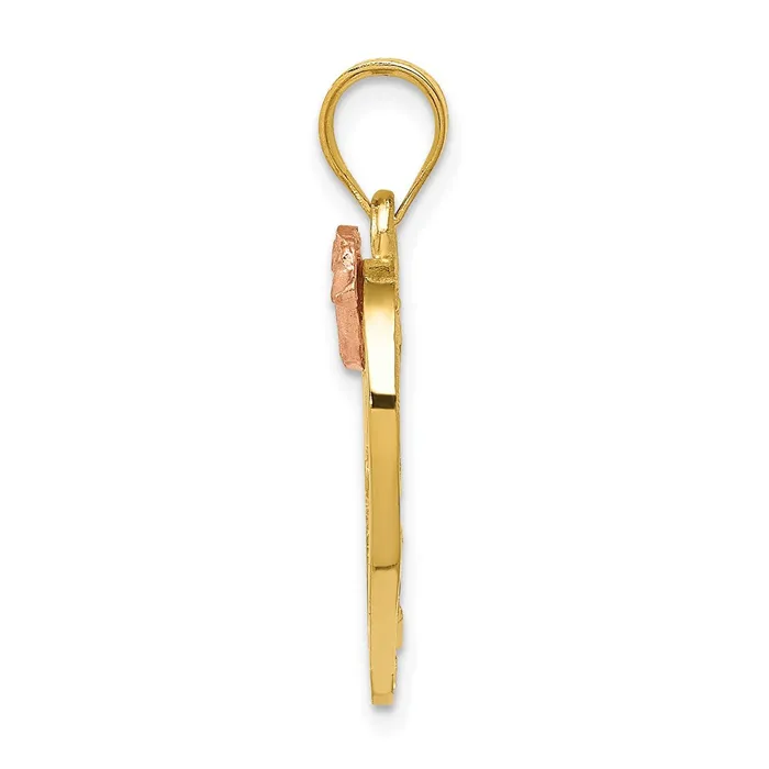 14k Twotone Gold Twotone Gold wRhodium Mom Charm Goldia Rings