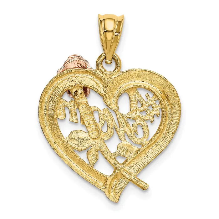 14k Twotone Gold Twotone Gold wRhodium Mom Charm Goldia Rings