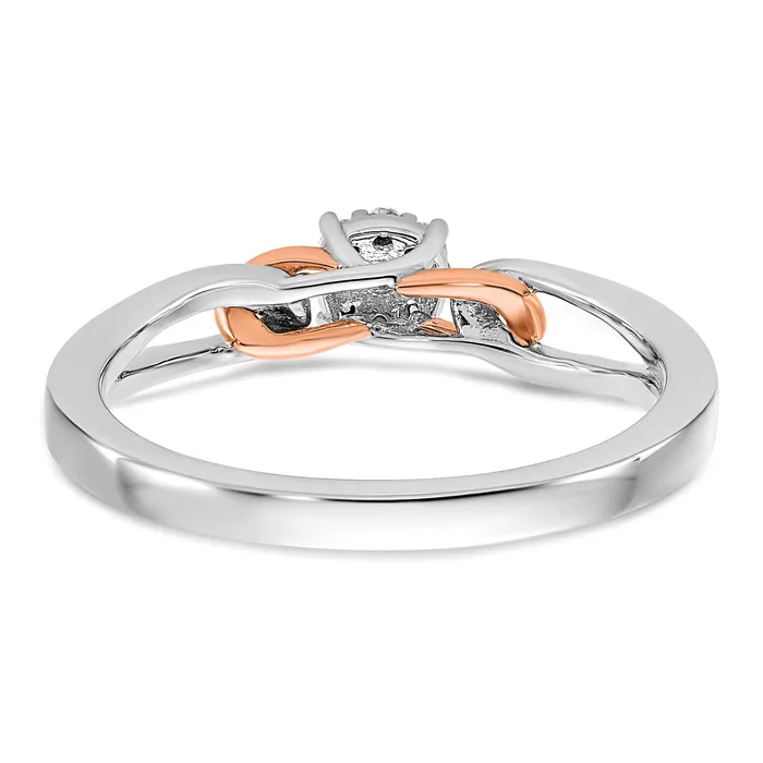 14K TwoTone Lab Grown Diamond VSSI G Cluster Ring Goldia Rings