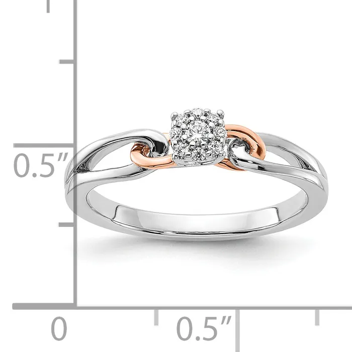 14K TwoTone Lab Grown Diamond VSSI G Cluster Ring Goldia Rings