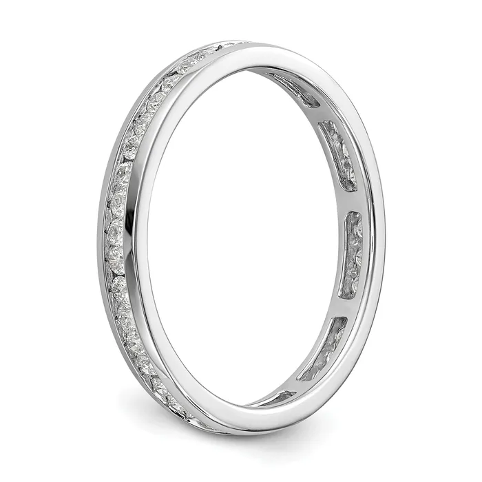 14k White Gold 12 Ct Lab Grown Diamond VSSI G Channel Set Eternity Band Ring Goldia Rings