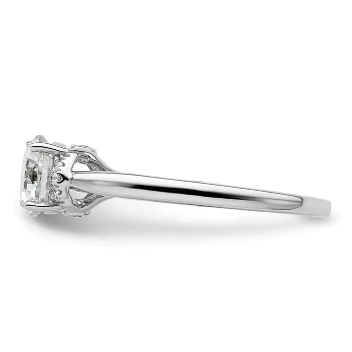 14k White Gold 120 Ct Lab Grown Diamond VSSI G 1 Ct center Round Solitaire Engagement Ring Goldia Rings