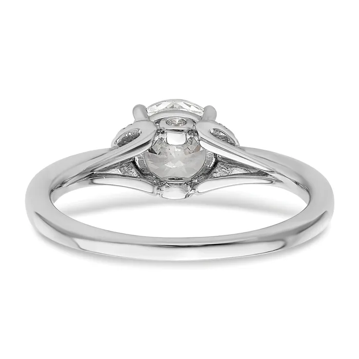 14k White Gold 120 Ct Lab Grown Diamond VSSI G 1 Ct center Round Solitaire Engagement Ring Goldia Rings