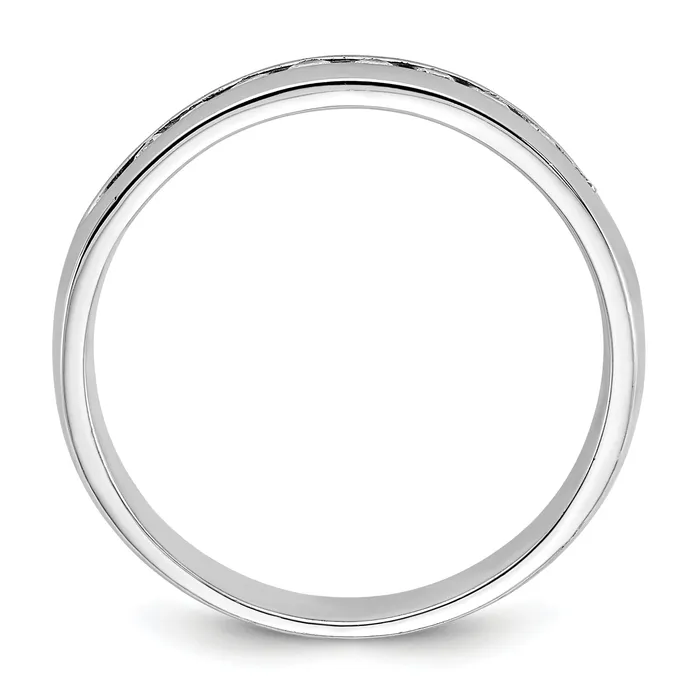 14k White Gold 14 Ct Lab Grown Diamond VSSI G Nine Stone Polished Mens Ring Goldia Rings