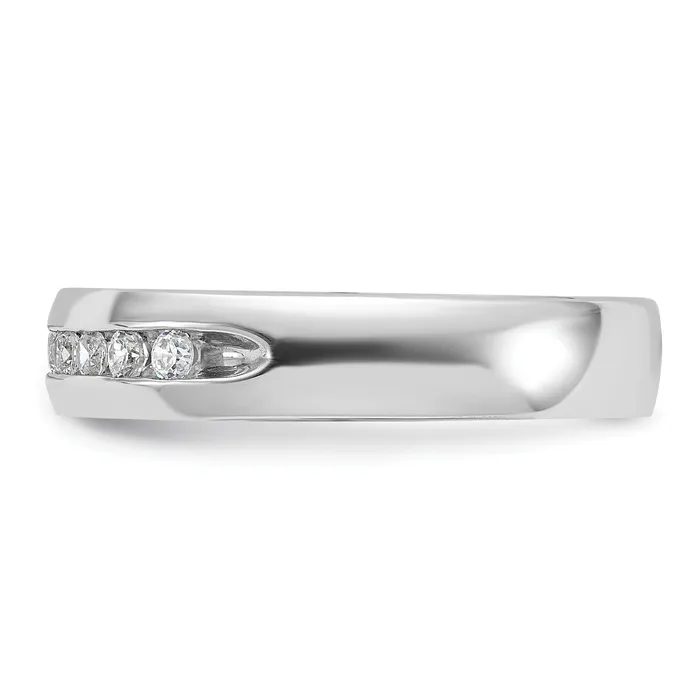14k White Gold 14 Ct Lab Grown Diamond VSSI G Nine Stone Polished Mens Ring Goldia Rings