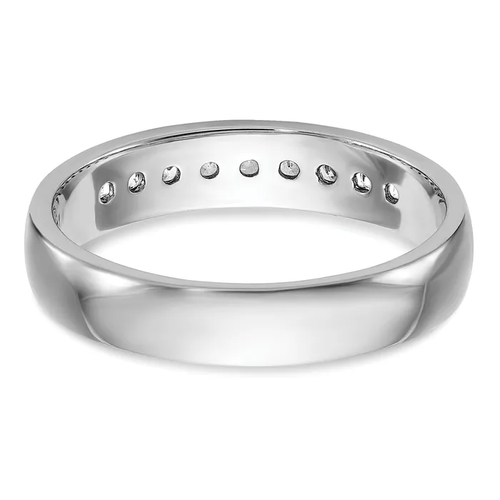 14k White Gold 14 Ct Lab Grown Diamond VSSI G Nine Stone Polished Mens Ring Goldia Rings
