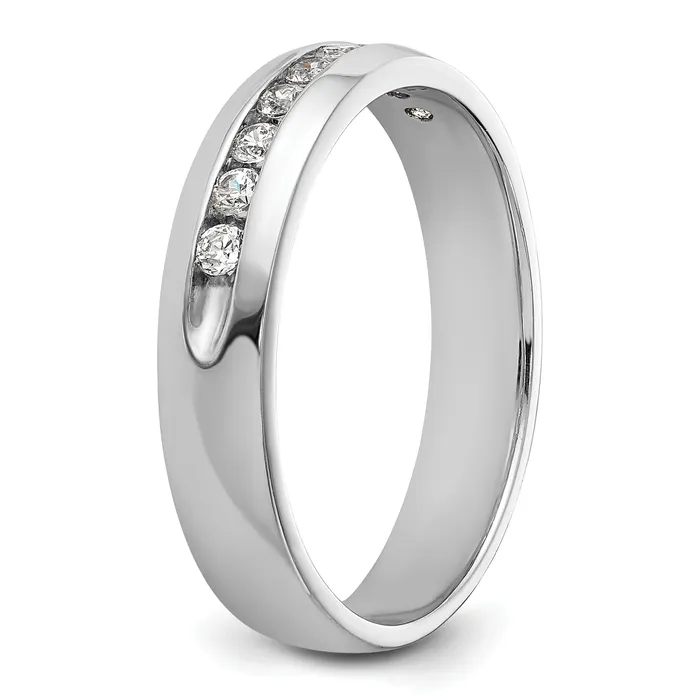 14k White Gold 14 Ct Lab Grown Diamond VSSI G Nine Stone Polished Mens Ring Goldia Rings
