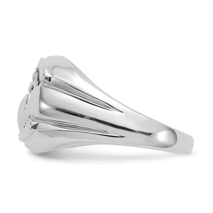 14k White Gold A Real Diamond mens ring Goldiacom Rings