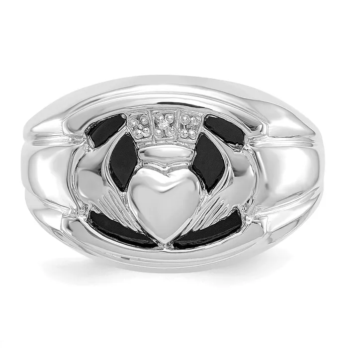 14k White Gold A Real Diamond mens ring Goldiacom Rings