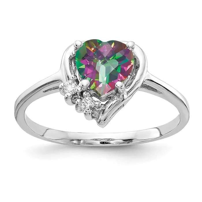 14k White Gold AA Diamond ring Goldia Rings