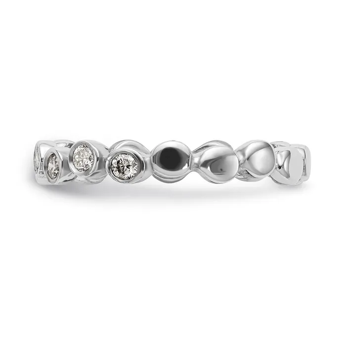 14k White Gold Diamond Band Goldia Rings