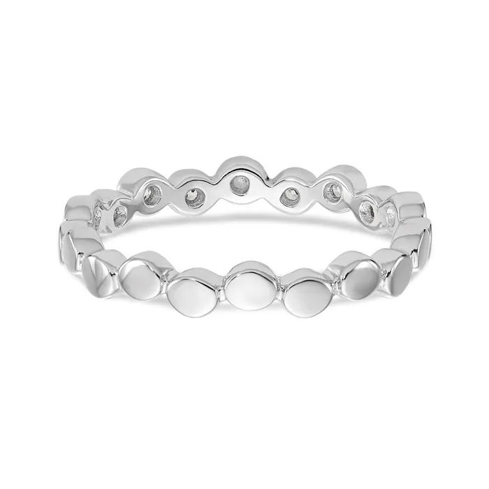 14k White Gold Diamond Band Goldia Rings