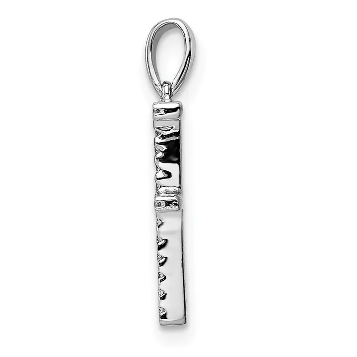 14k White Gold Diamond Initial F Pendant goldiaca Necklaces