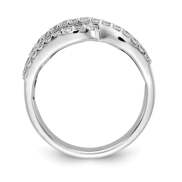 14k White Gold Emerald Real Diamond Ring Goldia Rings