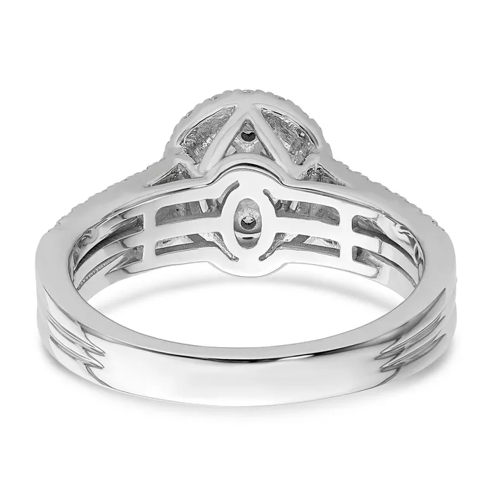 14K White Gold Lab Grown Diamond VSSI G Cluster Ring Goldia Rings