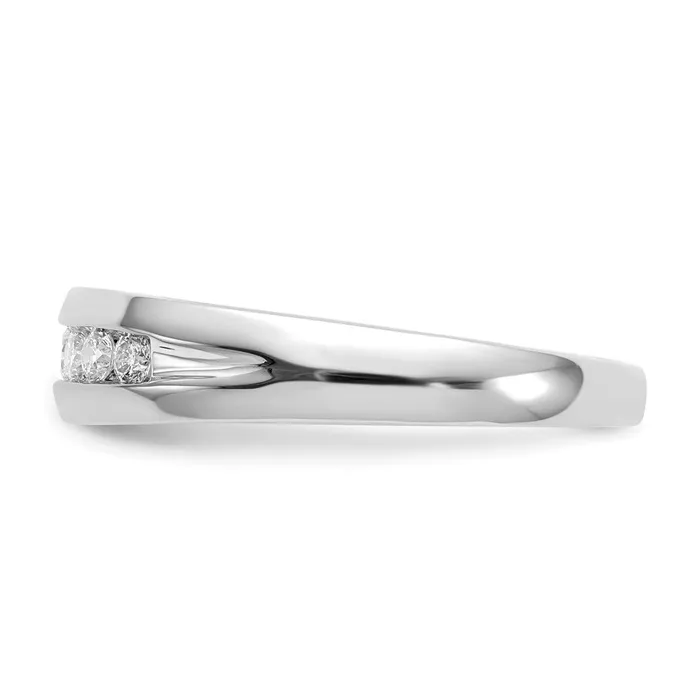 14k White Gold Real Diamond Mens Channel Ring Goldiacom Rings