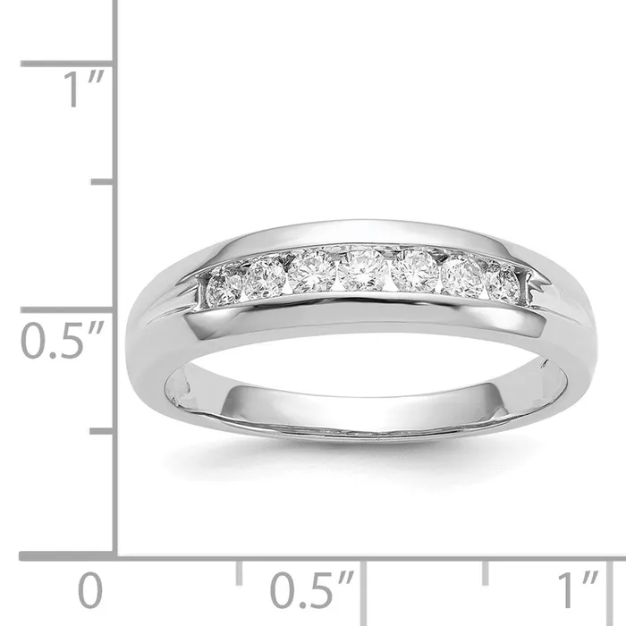14k White Gold Real Diamond Mens Channel Ring Goldiacom Rings