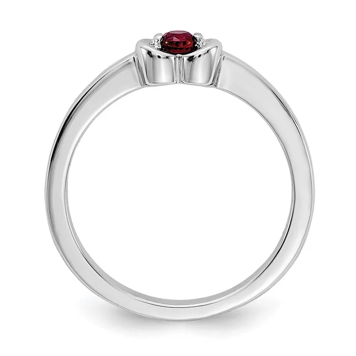 14k White Gold Red Real Diamond Ring Goldiacom Rings