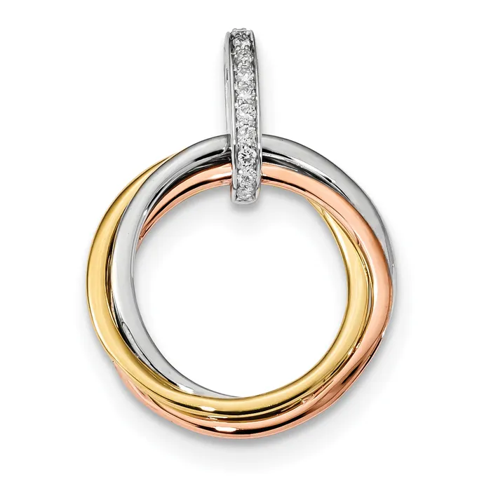 14k WhiteYellowith Rose Gold Diamond Pendant goldiaca Necklaces