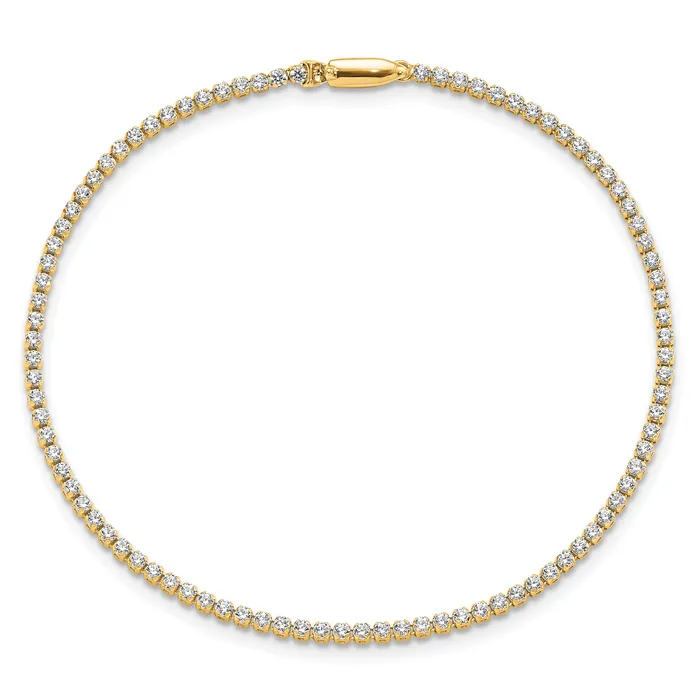 14k Yellow Gold 1 13 Ct Lab Grown Diamond VSSI G 7 inch Tennis Bracelet Goldia Bracelets