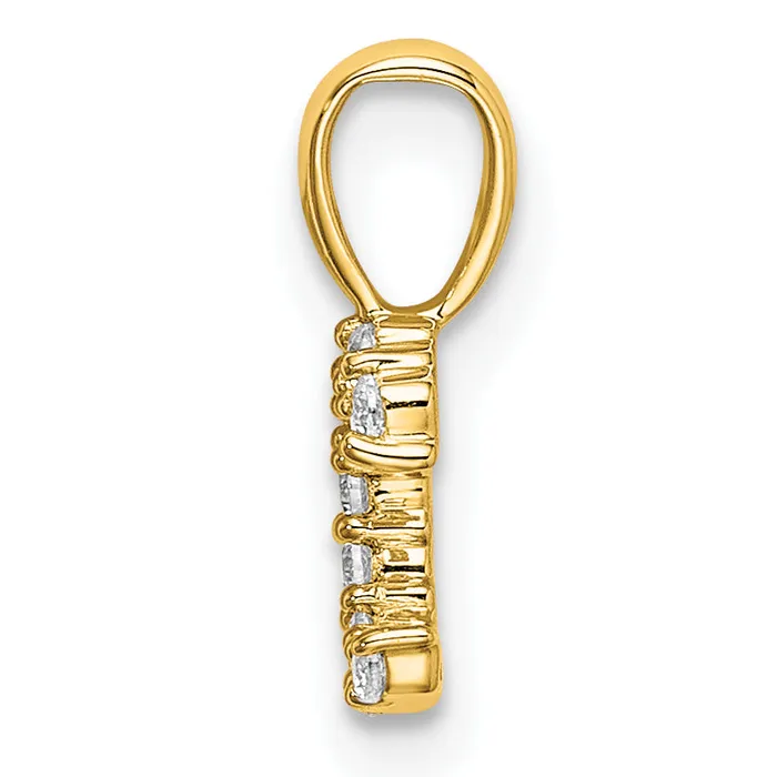 14k Yellow Gold 110 Ct Lab Grown Diamond VSSI G Letter C Initial Pendant Goldia Necklaces