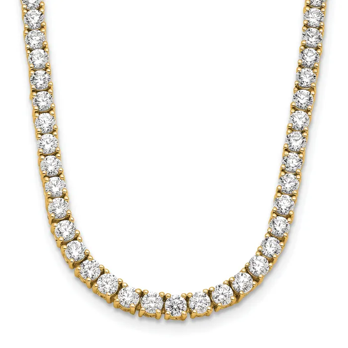 14k Yellow Gold 14ky Lab Grown Diamond VSSI G Tennis Necklace Goldia Necklaces 14k Yellow Gold 14ky Lab Grown Diamond VSSI G Tennis Necklace Goldia Necklaces
