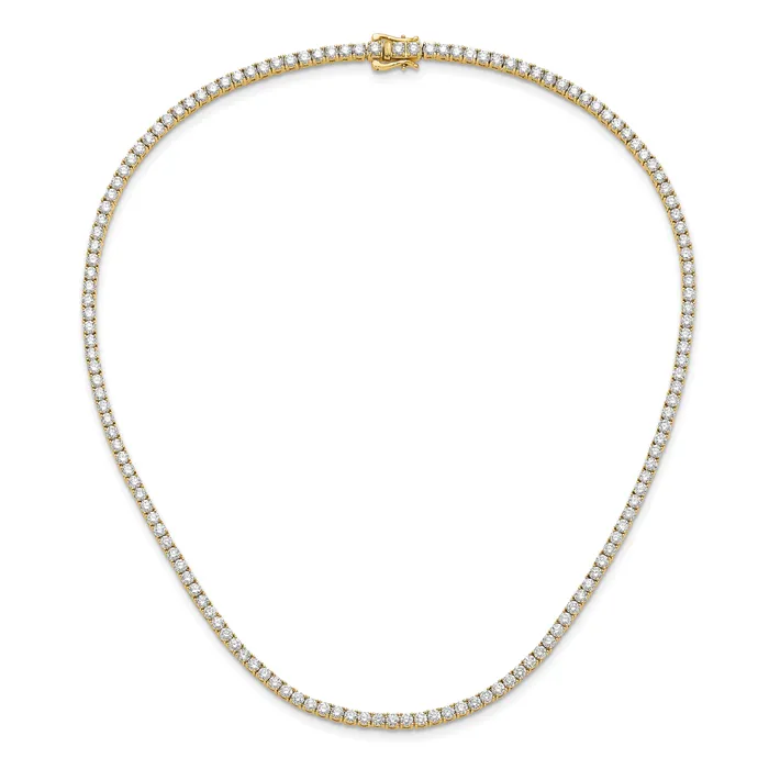 14k Yellow Gold 14ky Lab Grown Diamond VSSI G Tennis Necklace Goldia Necklaces