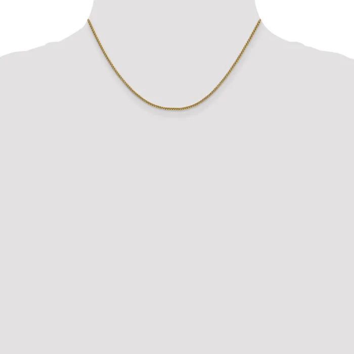 14K Yellow Gold 16 inch 15mm SemiSolid Round Box with Lobster Clasp Chain Necklace MDS Necklaces 14K Yellow Gold 16 inch 15mm SemiSolid Round Box with Lobster Clasp Chain Necklace MDS Necklaces