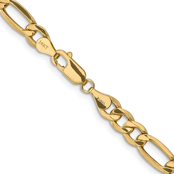 14K Yellow Gold 22 inch 625mm SemiSolid Figaro with Lobster Clasp Chain Necklace MDS Necklaces 14K Yellow Gold 22 inch 625mm SemiSolid Figaro with Lobster Clasp Chain Necklace MDS Necklaces