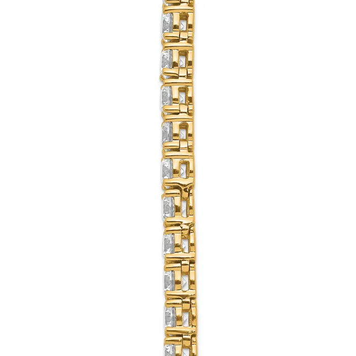 14k Yellow Gold 36 120 Ct Lab Grown Diamond VSSI G Round 20 inch Straight Tennis Necklace Goldia Necklaces