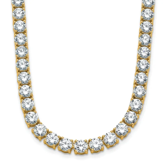14k Yellow Gold 41 34 Ct Lab Grown Diamond VSSI G Round 22 inch Straight Tennis Necklace Goldia Necklaces 14k Yellow Gold 41 34 Ct Lab Grown Diamond VSSI G Round 22 inch Straight Tennis Necklace Goldia Necklaces