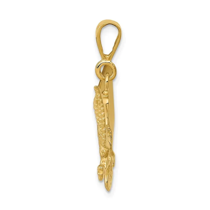 14k Yellow Gold Eagle Charm Goldia Charm Necklaces